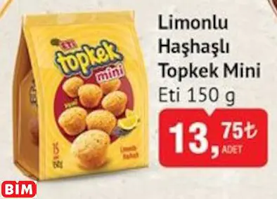 ETİ LİMONLU HAŞHAŞLI TOPKEK MİNİ